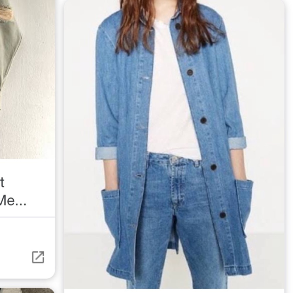 Zara The Levita Long Denim Jacket